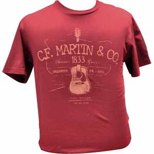 C.F MARTIN & CO TSH-D28-XXL . Rotes T-Shirt mit D28-Logo XXL C.F MARTIN & CO - 1