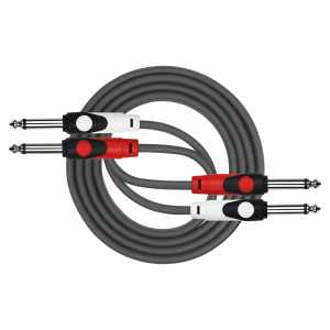 KIRLIN CABLE PATCH 2XJACK 1M BLACK