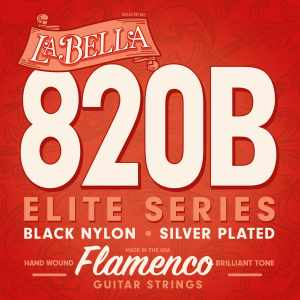 LA BELLA 820B FLAMENCO ELITE NYLON BLACK SET