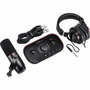 FOCUSRITE VOCASTER-TWO-STUDIO Podcast Pack - 2 Input Audio Interface / Microphone / Headphones / Accessories FOCUSRITE - 1